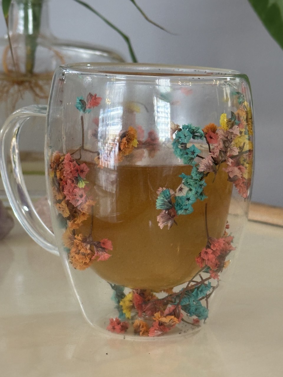 Taza de té de flores
