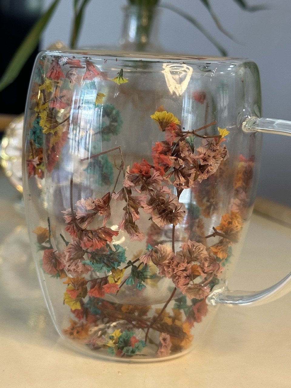 Taza de té de flores