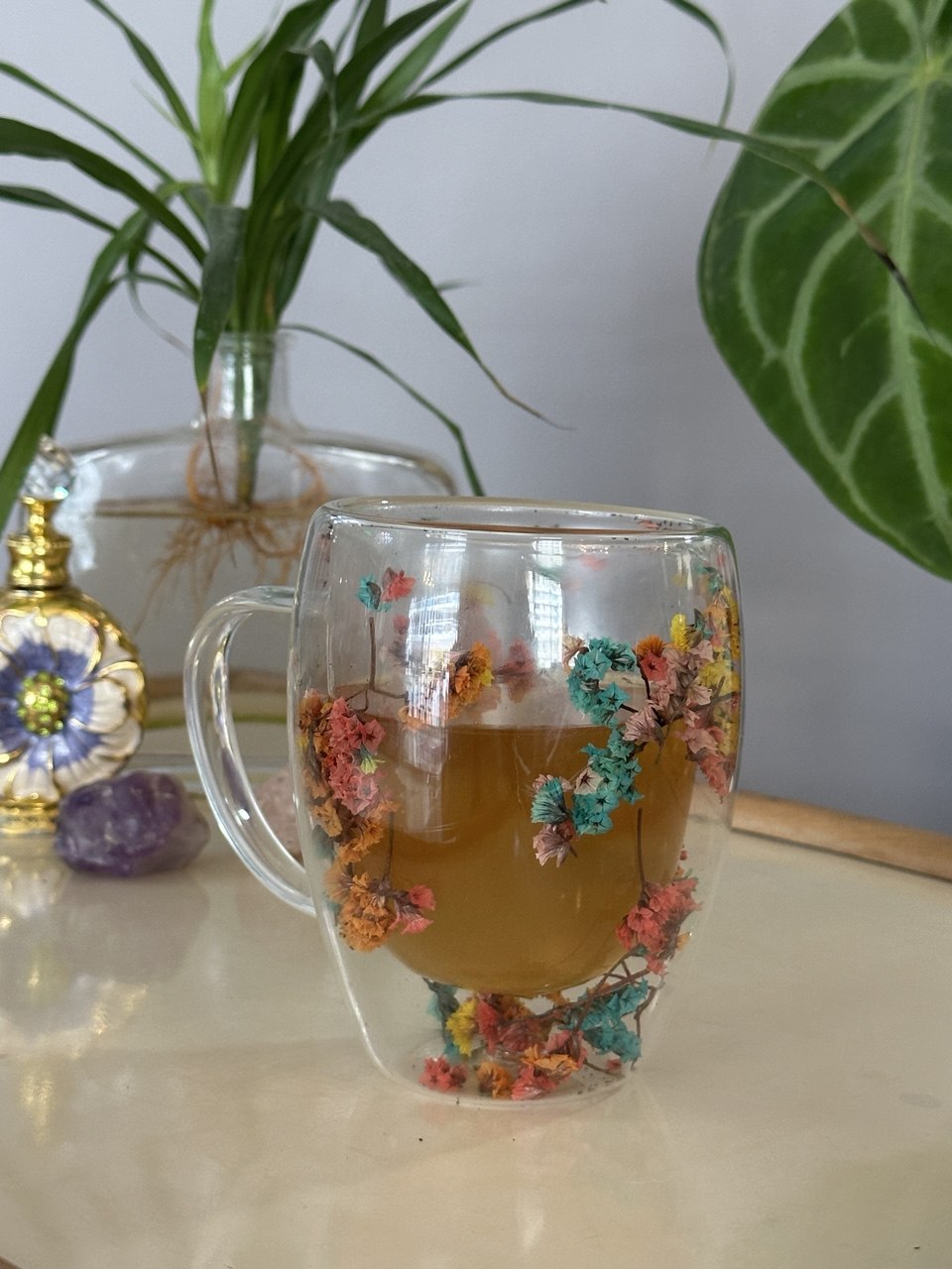 Taza de té de flores